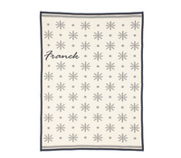 navy blue letters / background ecru