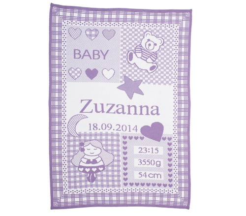 Organic cotton MY BLANKET with zodiac VIRGO 23.08-22.09 75 x 100 cm