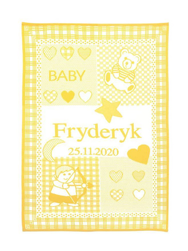 Organic cotton MY BLANKET with zodiac SAGITTARIUS  22.11-21.12  75 x 100 cm