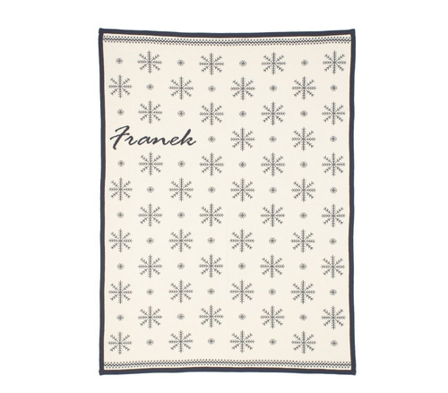NORWEGIAN STARS organic cotton blanket with a name.  75 x100 cm