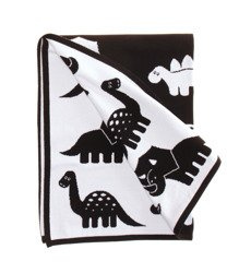 Organic cotton DINOSAURS blanket with a name 75x100 cm
