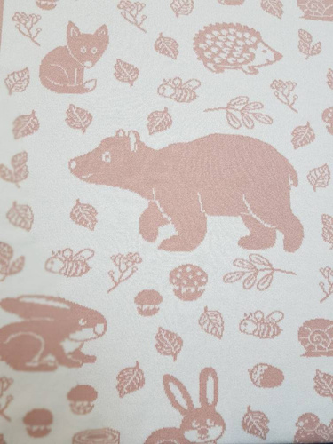 Blanket with a name FOREST ANIMALS 90x130 cm